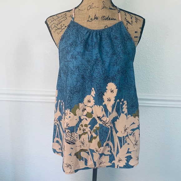 Jella Couture Tops - Jella Couture floral top blue size Small